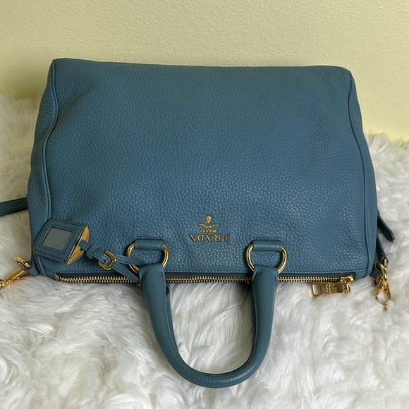 💯Authentic Prada Blue Leather Women's Bag🍀 - Picture 7 of 16